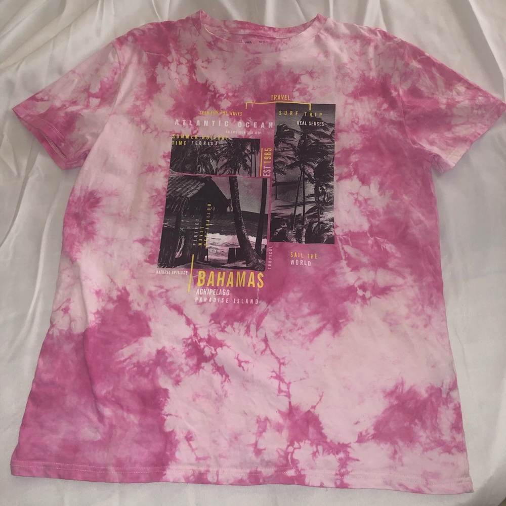 Kids tie dye pink shirt
